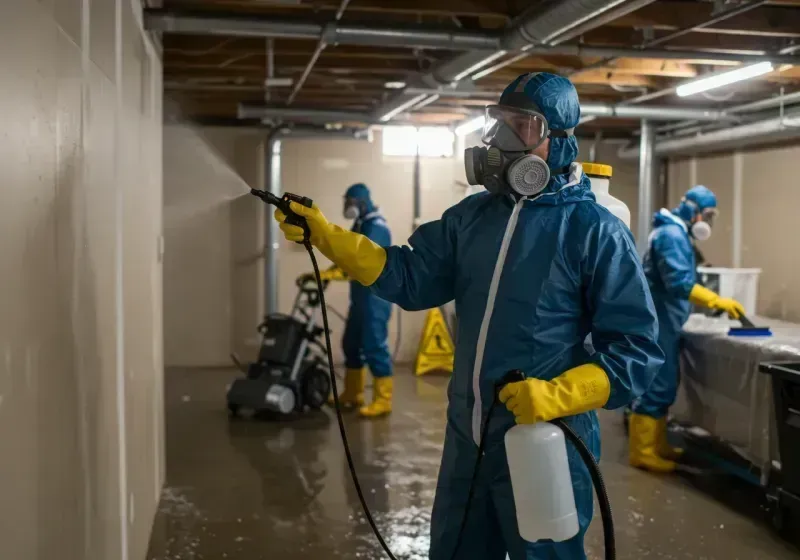 Basement Sanitization and Antimicrobial Treatment process in Howell, MI